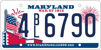 MD license plate 4BL6790