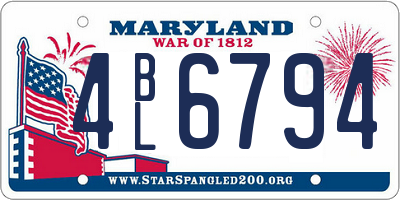 MD license plate 4BL6794