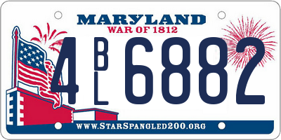MD license plate 4BL6882