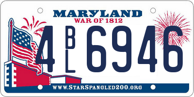 MD license plate 4BL6946