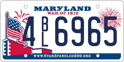 MD license plate 4BL6965