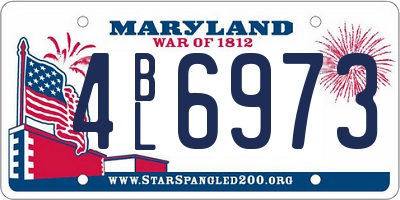 MD license plate 4BL6973