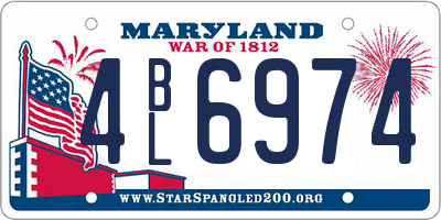 MD license plate 4BL6974