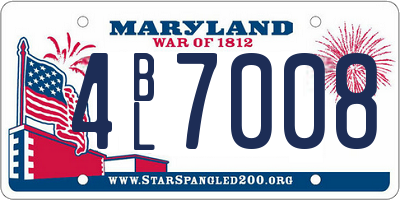 MD license plate 4BL7008