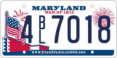 MD license plate 4BL7018