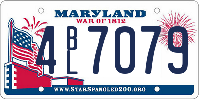 MD license plate 4BL7079