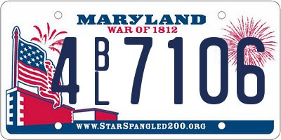 MD license plate 4BL7106