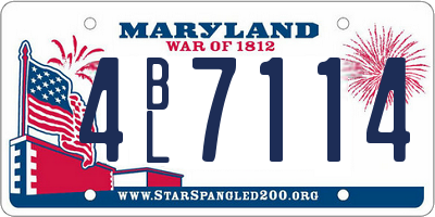 MD license plate 4BL7114