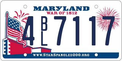 MD license plate 4BL7117
