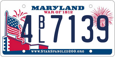 MD license plate 4BL7139