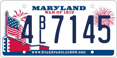MD license plate 4BL7145