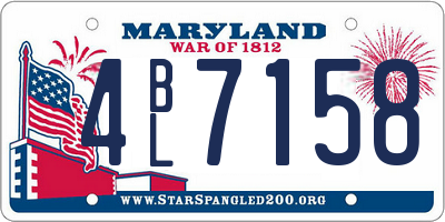 MD license plate 4BL7158