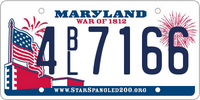 MD license plate 4BL7166