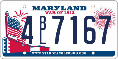 MD license plate 4BL7167
