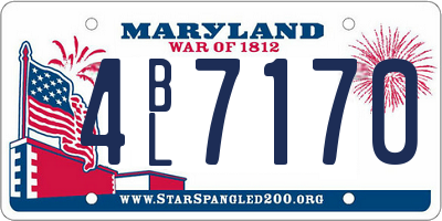MD license plate 4BL7170