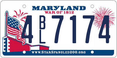 MD license plate 4BL7174