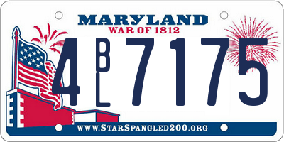 MD license plate 4BL7175