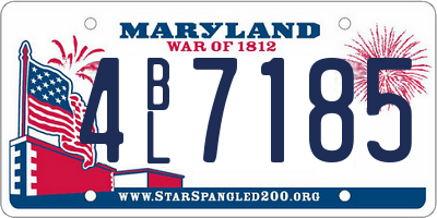 MD license plate 4BL7185
