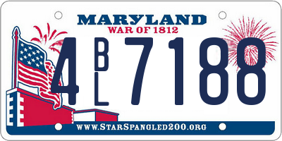 MD license plate 4BL7188