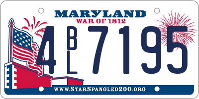 MD license plate 4BL7195