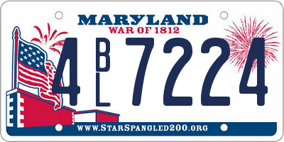 MD license plate 4BL7224