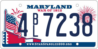 MD license plate 4BL7238