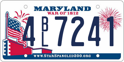 MD license plate 4BL7241