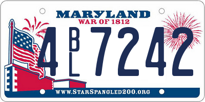 MD license plate 4BL7242