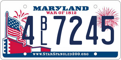 MD license plate 4BL7245