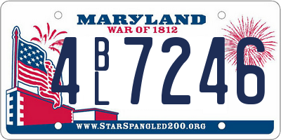 MD license plate 4BL7246