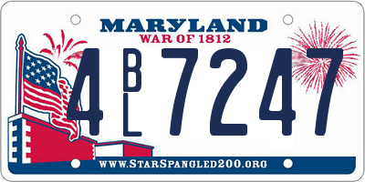 MD license plate 4BL7247