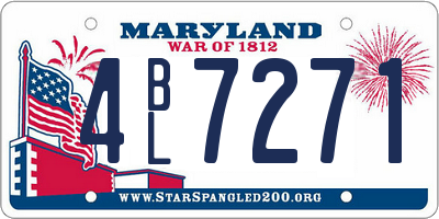 MD license plate 4BL7271