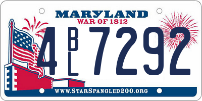 MD license plate 4BL7292