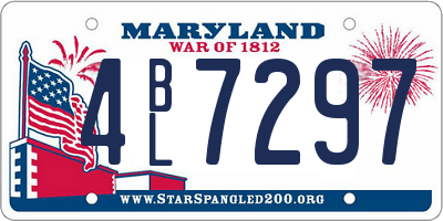 MD license plate 4BL7297