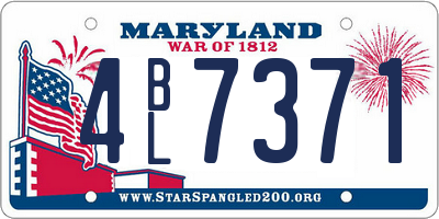 MD license plate 4BL7371