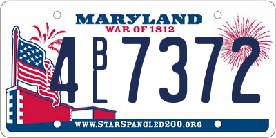 MD license plate 4BL7372