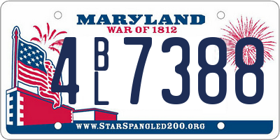 MD license plate 4BL7388
