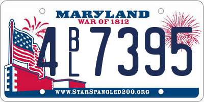 MD license plate 4BL7395
