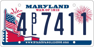 MD license plate 4BL7411