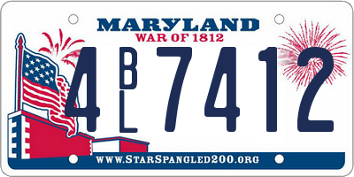 MD license plate 4BL7412