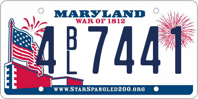 MD license plate 4BL7441
