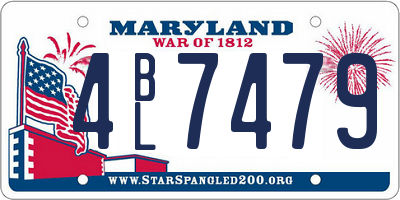 MD license plate 4BL7479