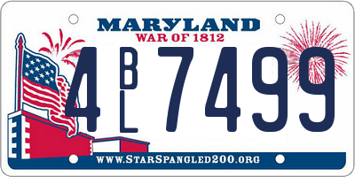 MD license plate 4BL7499