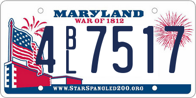 MD license plate 4BL7517