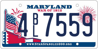 MD license plate 4BL7559