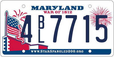 MD license plate 4BL7715