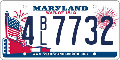 MD license plate 4BL7732