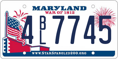 MD license plate 4BL7745