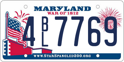 MD license plate 4BL7769