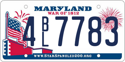 MD license plate 4BL7783